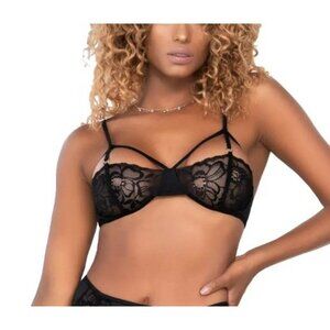 Mapale‎ Strappy Lace Bra Black S / M